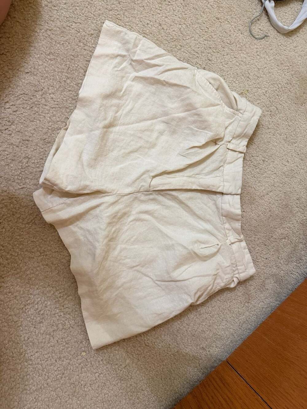 Zara Beige Linen Shorts Size L